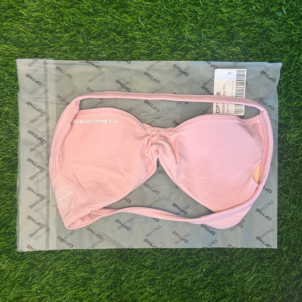 Dfyne impact strappy bra light rose pink small - Picture 3 of 4